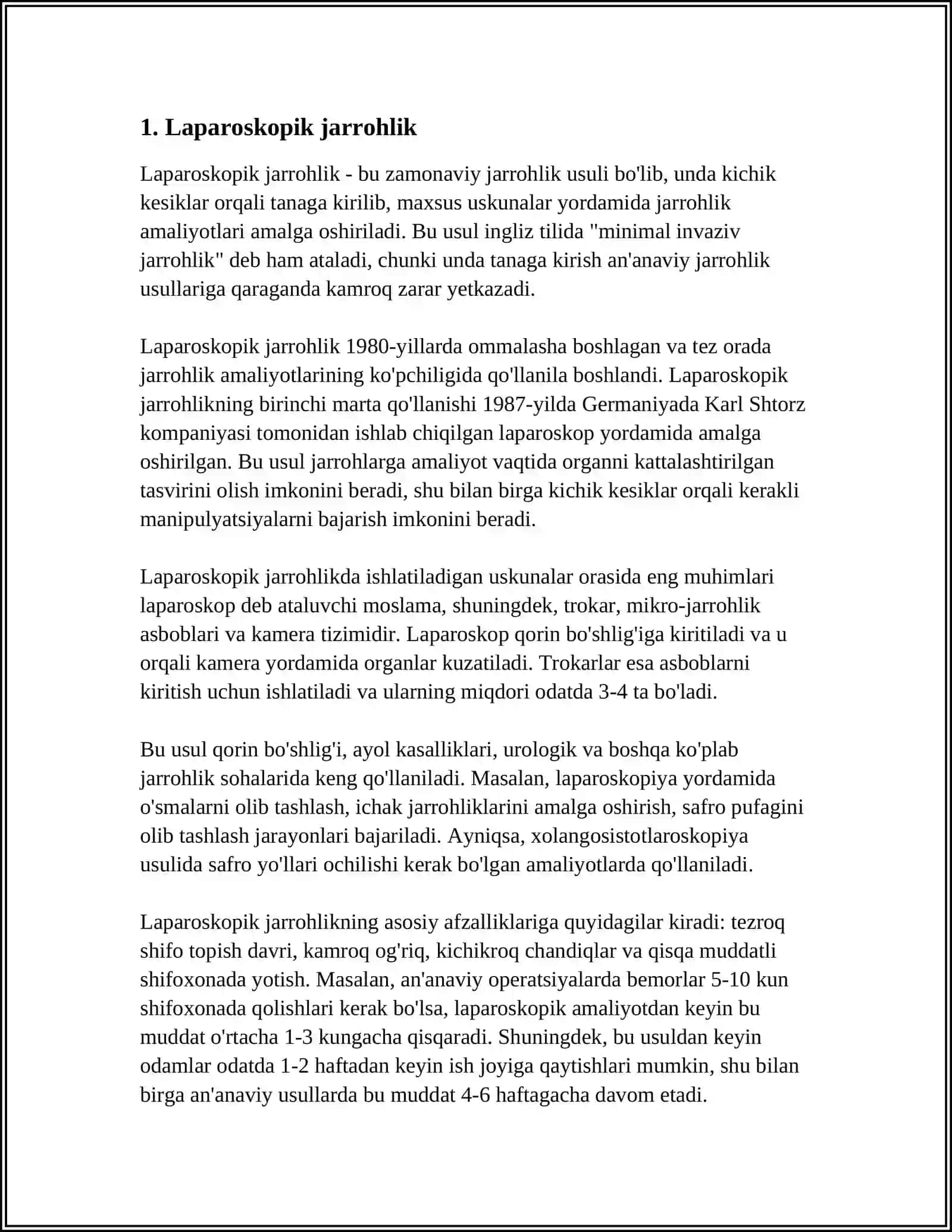 TIBBIYOTDA ENDOSKOPIK USULLARNI QO'LLANISHI 3