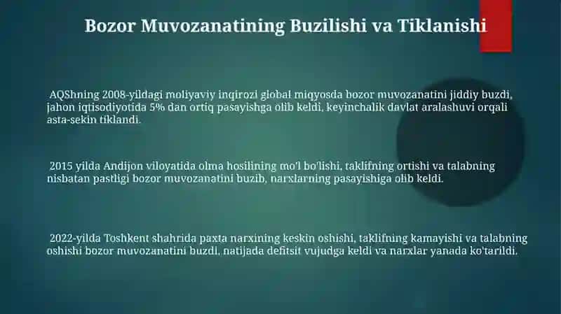 Bozor muvozanati 3