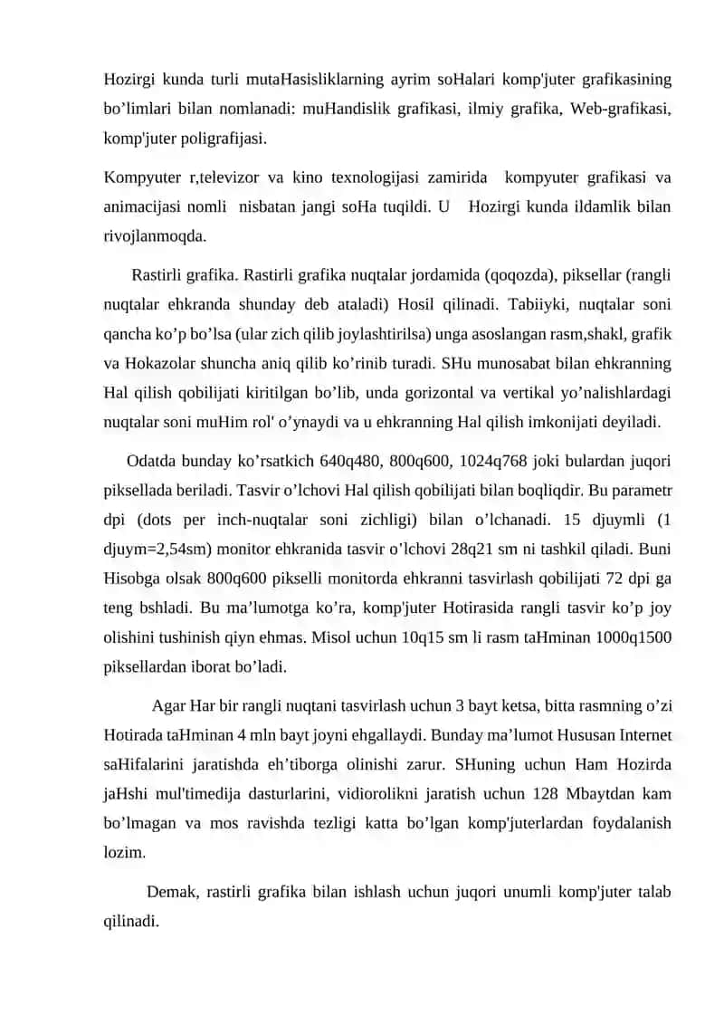 Kompyuter grafikasi 3