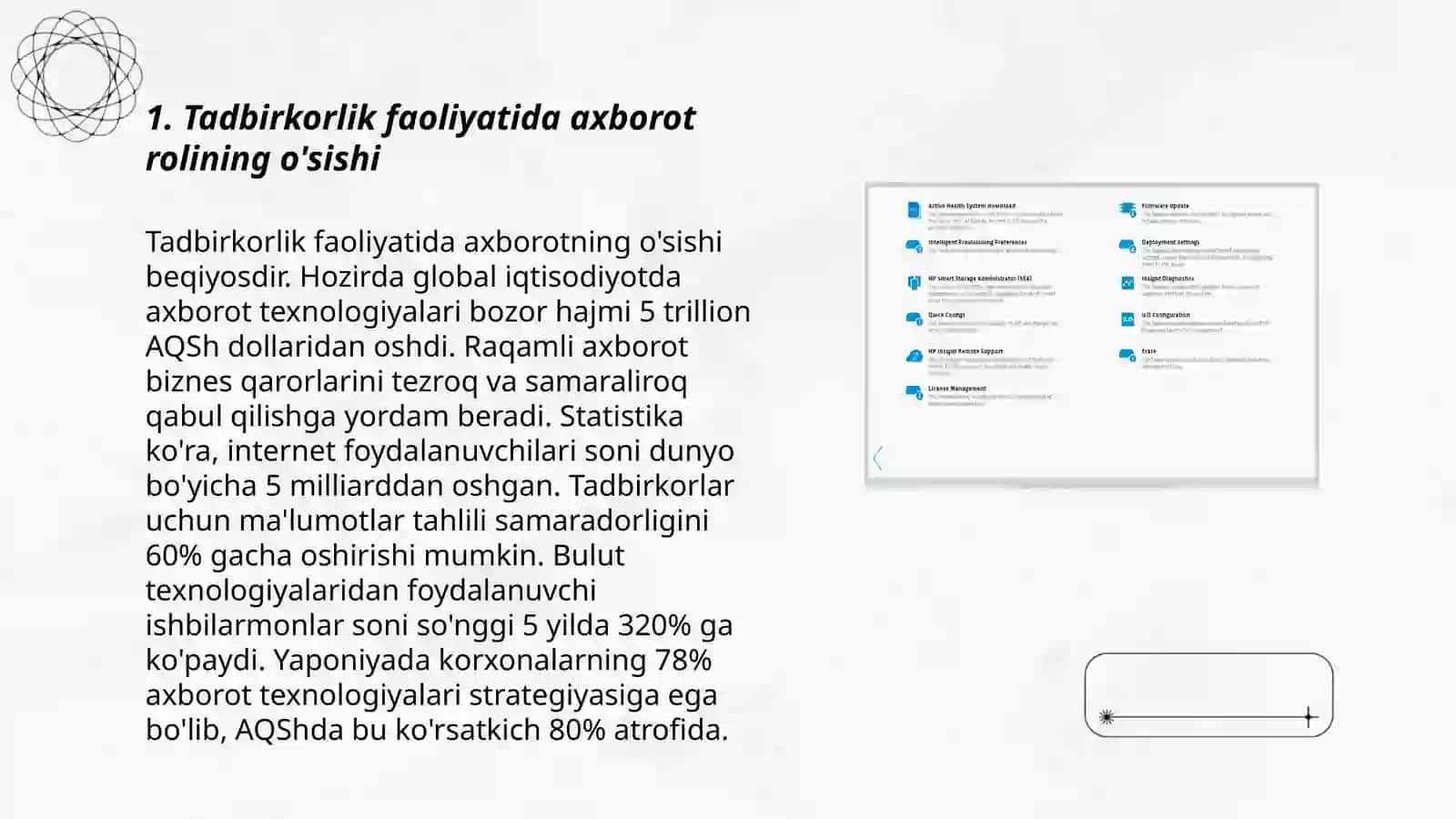 Tadbirkorlik faoliyatini axborot bilan ta'minlash 3