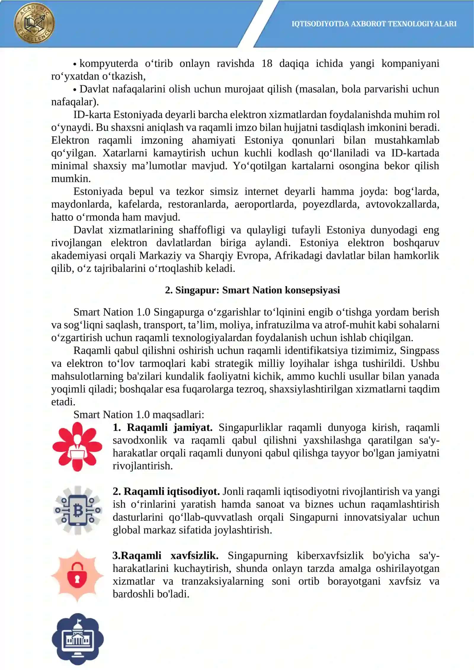 IQTISODIYOTDA AXBOROT TEXNOLOGIYALARI 3