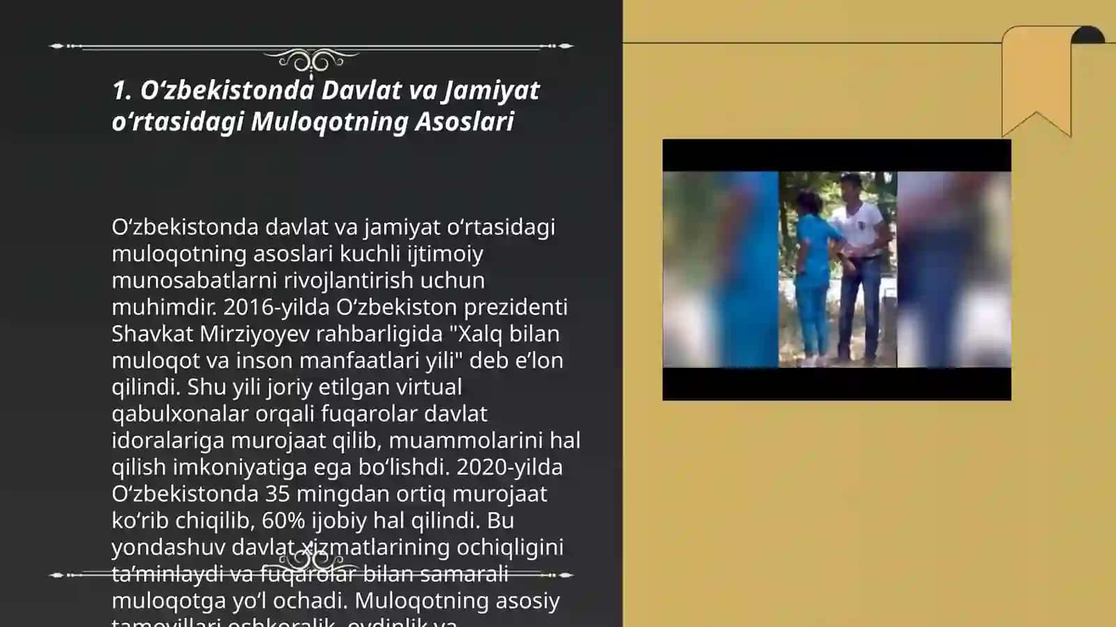 Yangi oʻzbekistonda xalq bilan muloqat tizimini yoʻlga qoʻyilishi 3