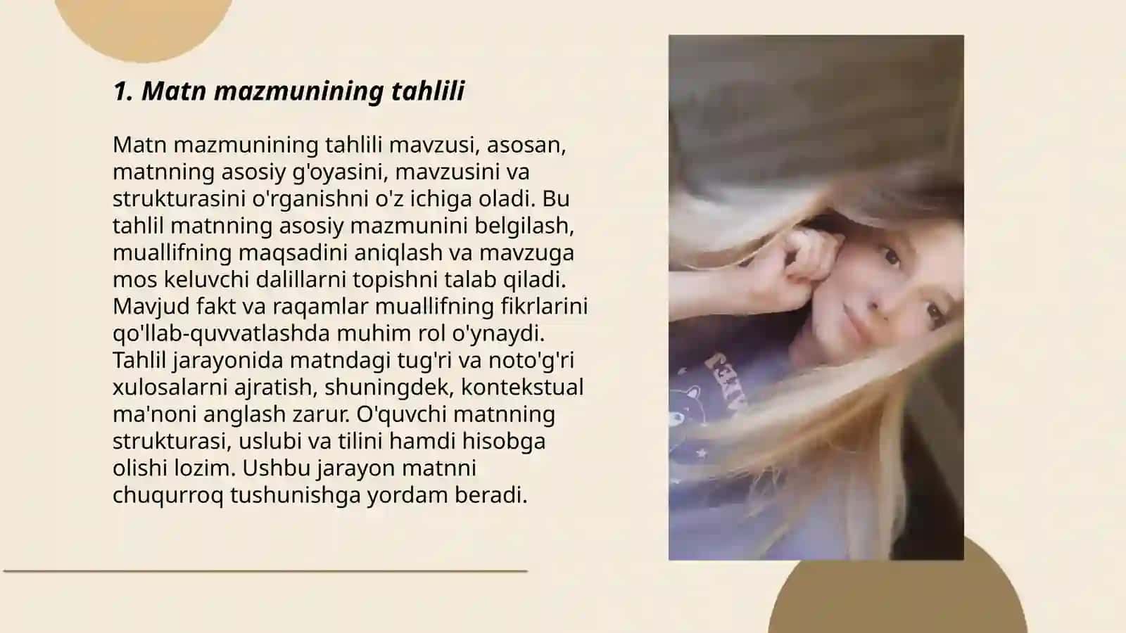Matnning asosiy g'oyasini tushunish bo'yicha CLIL yondashuvi 3