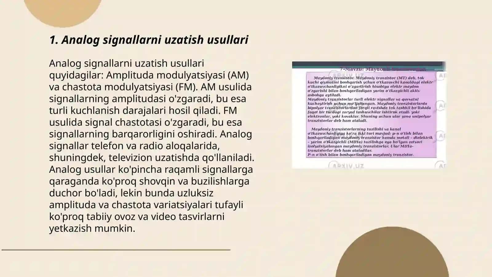 Analog va raqamli signallarni uzatish va qayta ishlash 3