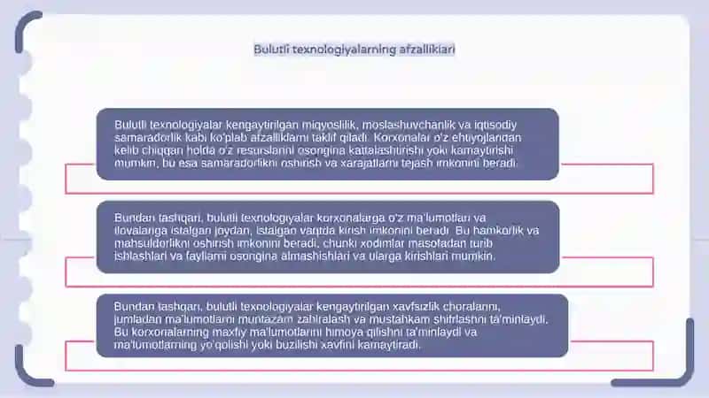 BULUTLI HISOBLASH TEXNOLOGIYALARI 3