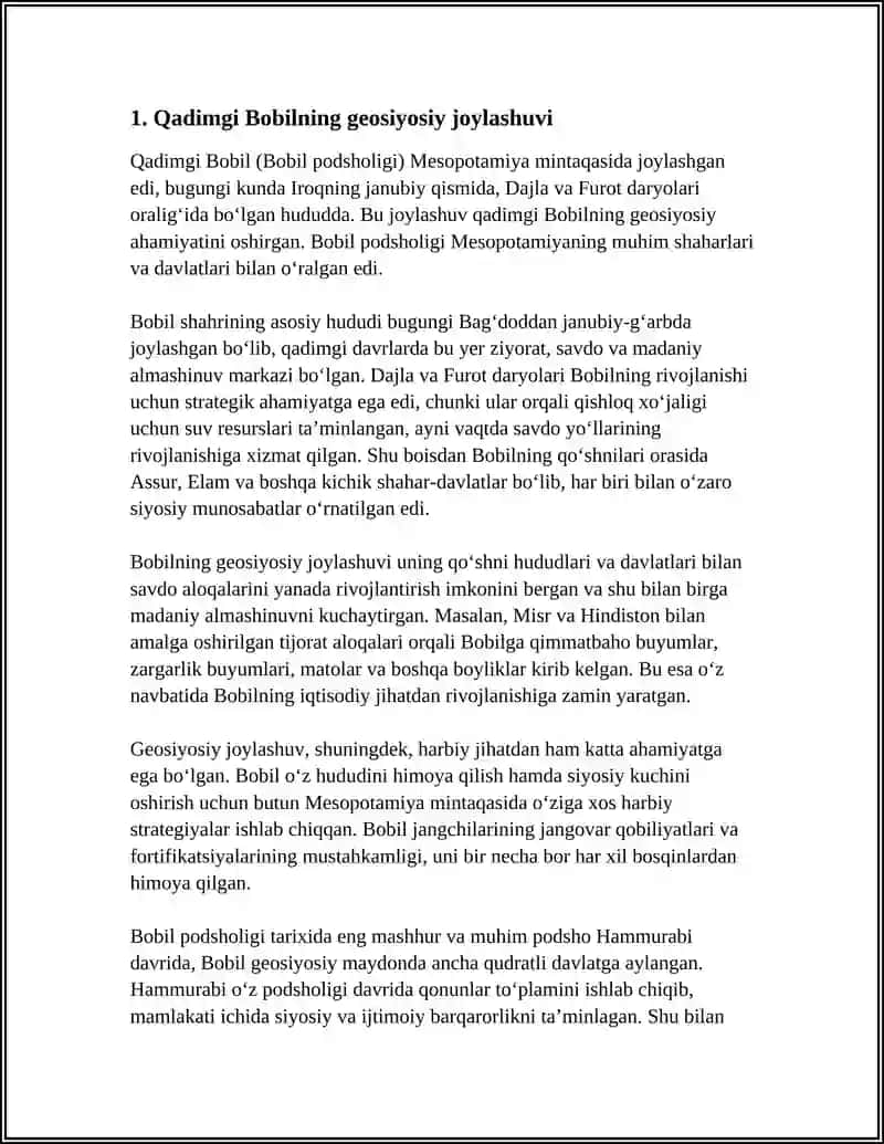 QADIMGI BOBIL PODSHOLIGI 3