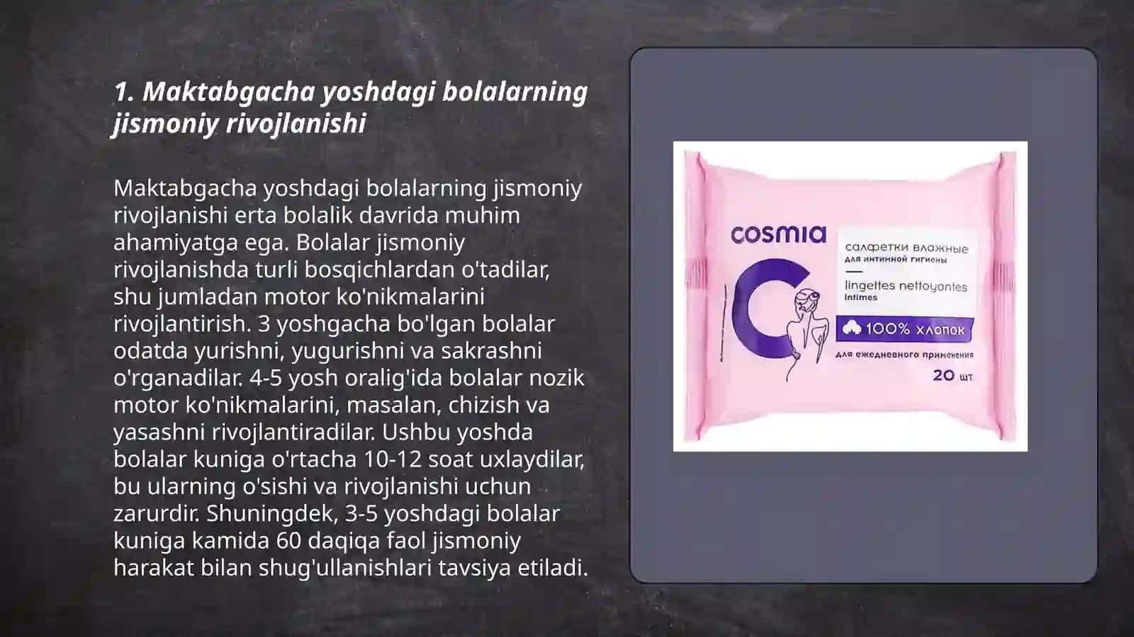 Maktabgacha yoshdagi bolalarning fiziologiyasi va gigienasi (3-4)yosh 3