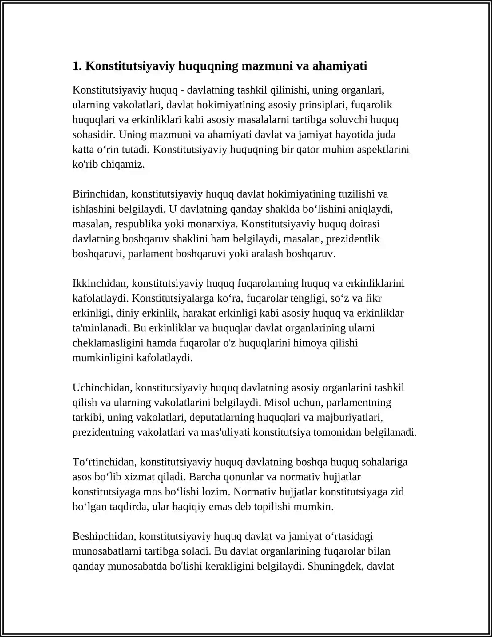 KONSTITUTSIYAVIY HUQUQ -HUQUQ TARMOG'I SIFATIDA 3