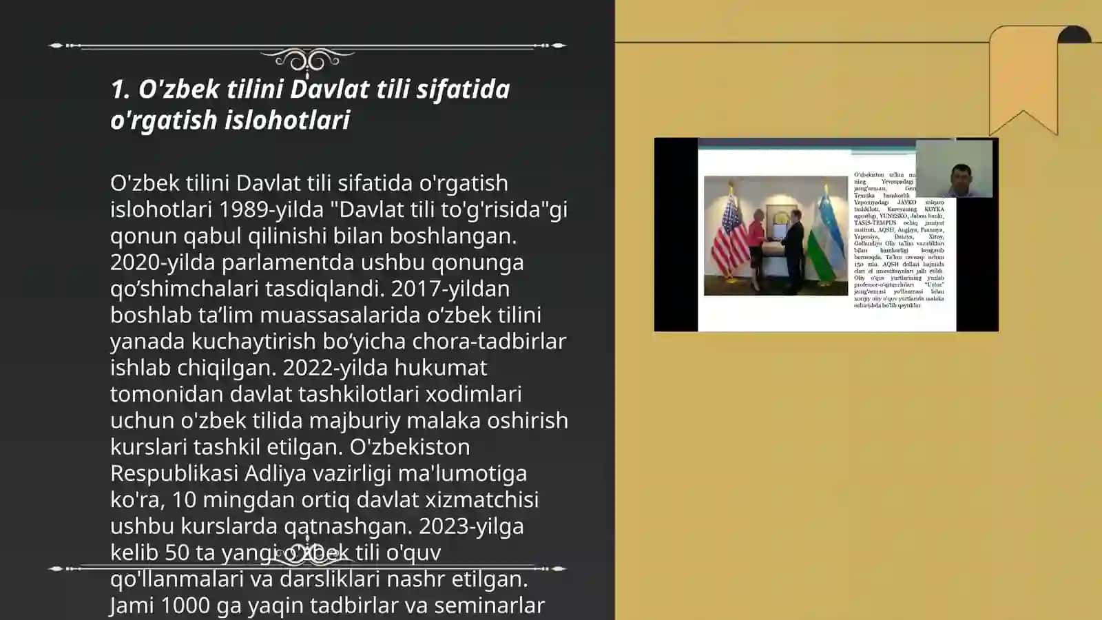O'zbek tilini Davlat tili sifatida o'rgatish islohotlari 3