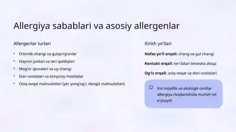 Allergiya Diagnostika Usullari: Zamonaviy Yondashuvlar va Amaliyot 3