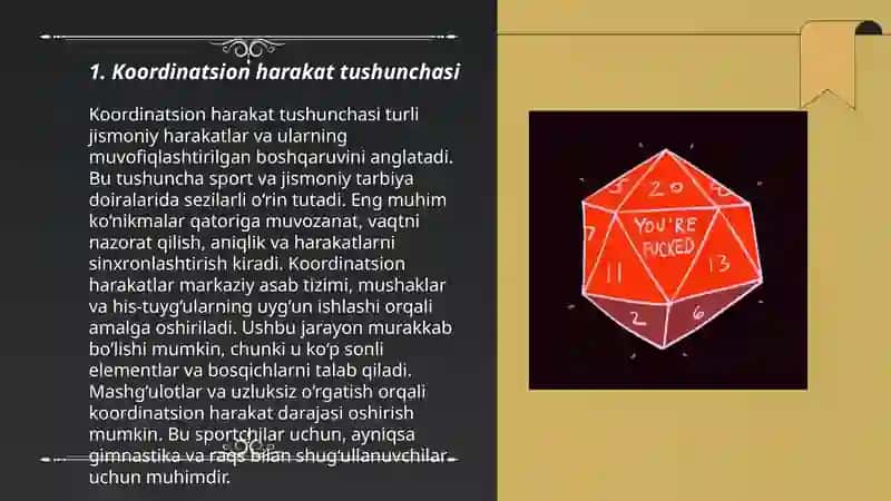 Koordinatsion harakat tushunchasi 3