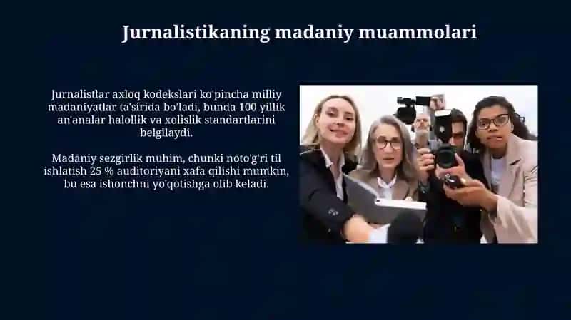 Jurnalistikaning madaniy-tashkiliy masalalari 3