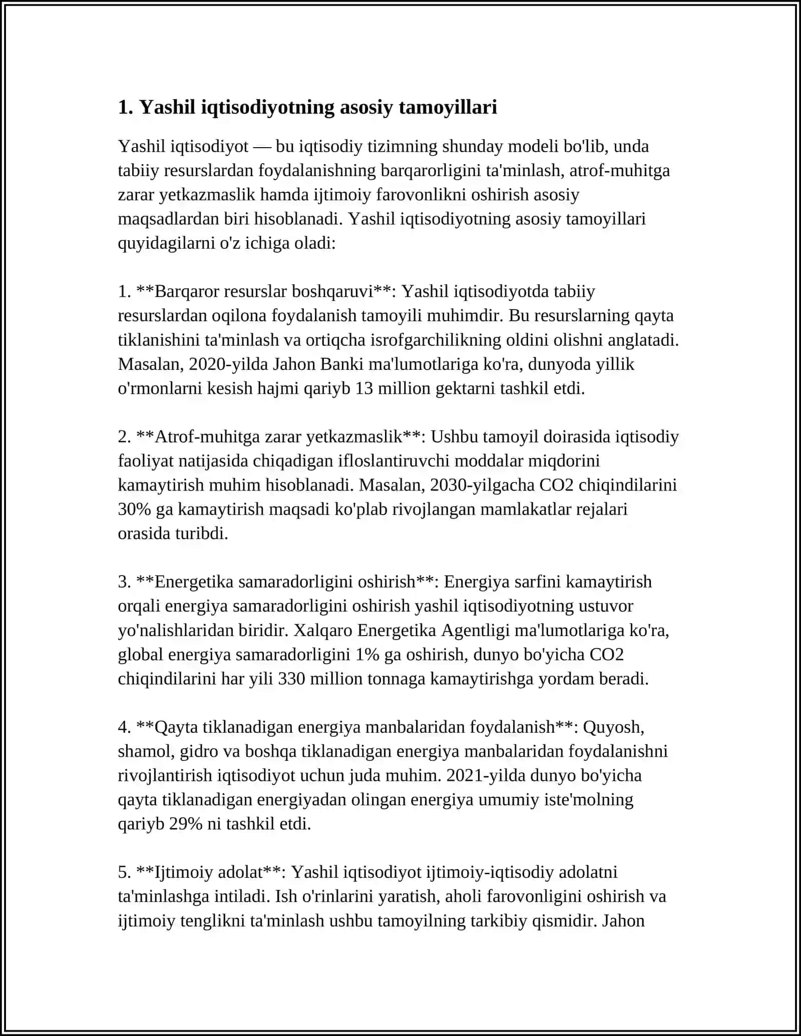 KOREA RESPUBLIKASIDA "YASHIL IQTISODIYOT"GA O'TISH OMILLARI VA RIVOJLANISH ISTIQBOLLAR 3