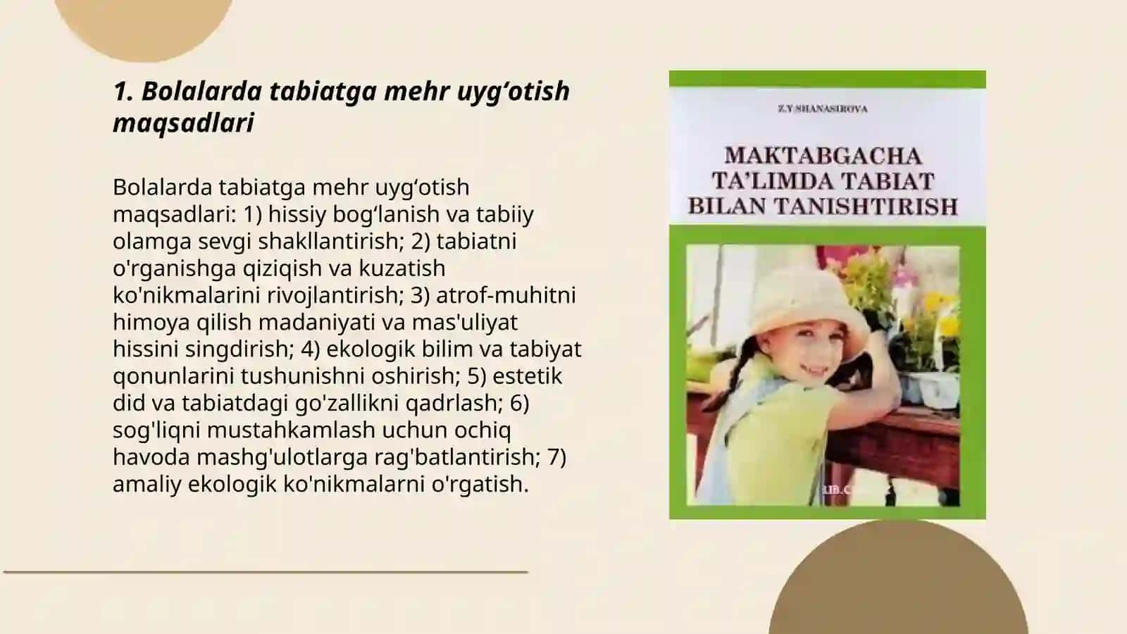 Bolalarni tabiat bilan tanishtirishning maqsad va vazifalari 3