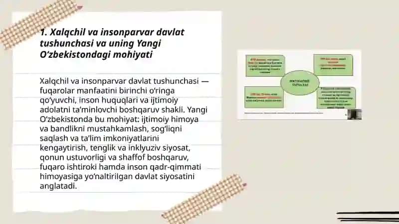 Yangi O‘zbekiston davlatchiligida xalqchil va insonparvar davlat qurishning ijtimoiy-siyosiy ahamiyati Abrayeva maftuna 3