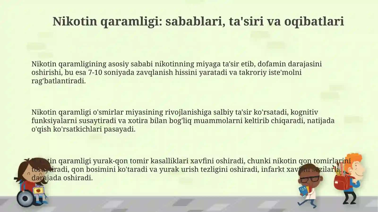Nikotin qaramligi: sabablari, ta'siri va oqibatlari 3