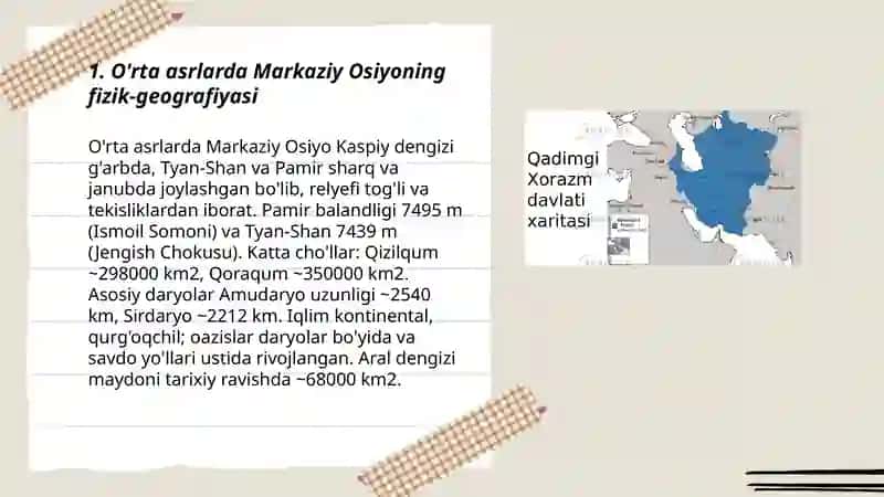 O'rta Osiyoning o'rta asrlardagi tarixiy geografiyasi 3