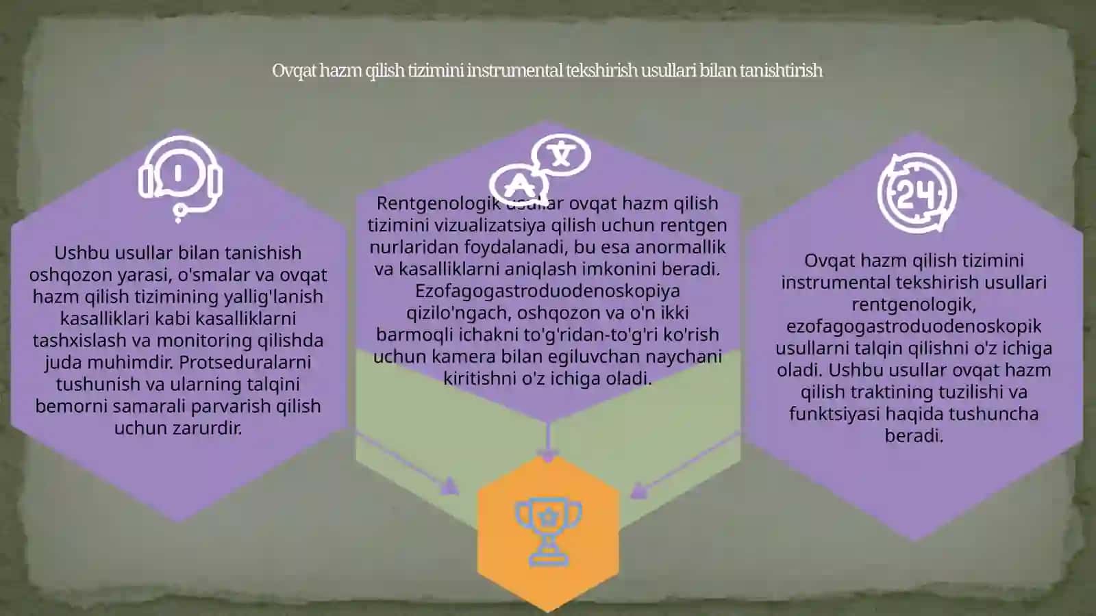 Hazm tizimini instrumental tekshirish usullari:rentgenologik,ezofagogastroduodenoskopik usullar intrepretatsiyasi 3