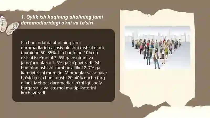 Aholi daromadlarini oshirishda oylik ish haqini oʻrni 3