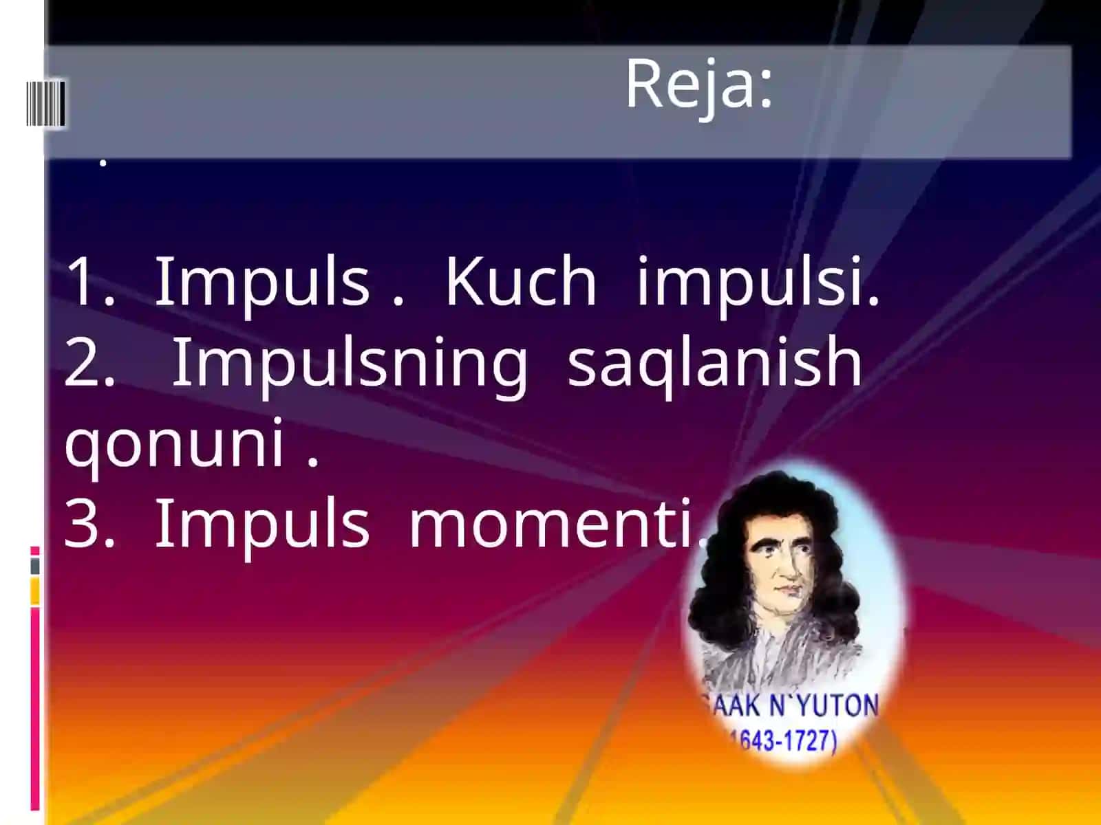 Impulsning saqlanish qonuni 3