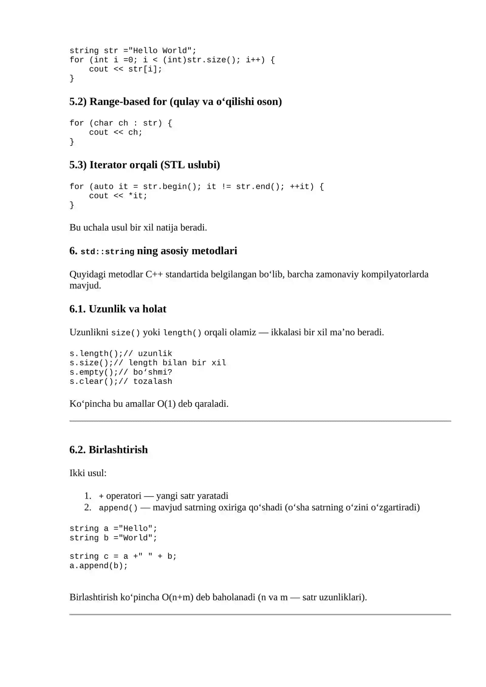 Lab 1. Matnlar bilan ishlash (std::string) 3