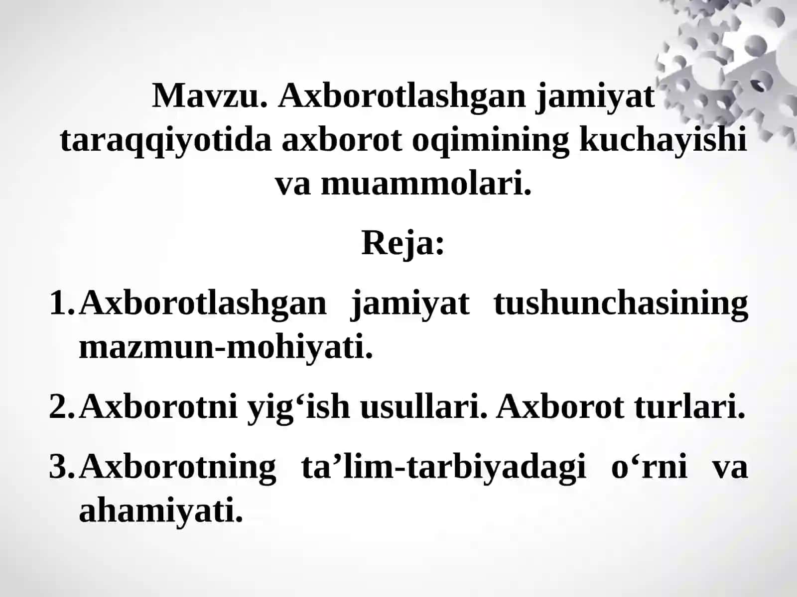 Axborotlashgan jamiyattaraqqiyotida axborot oqimining kuchayishi va muammoalri 3