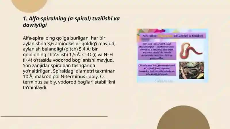 Alfa-spiralning (α-spiral) tuzilishi va davriyligi 3