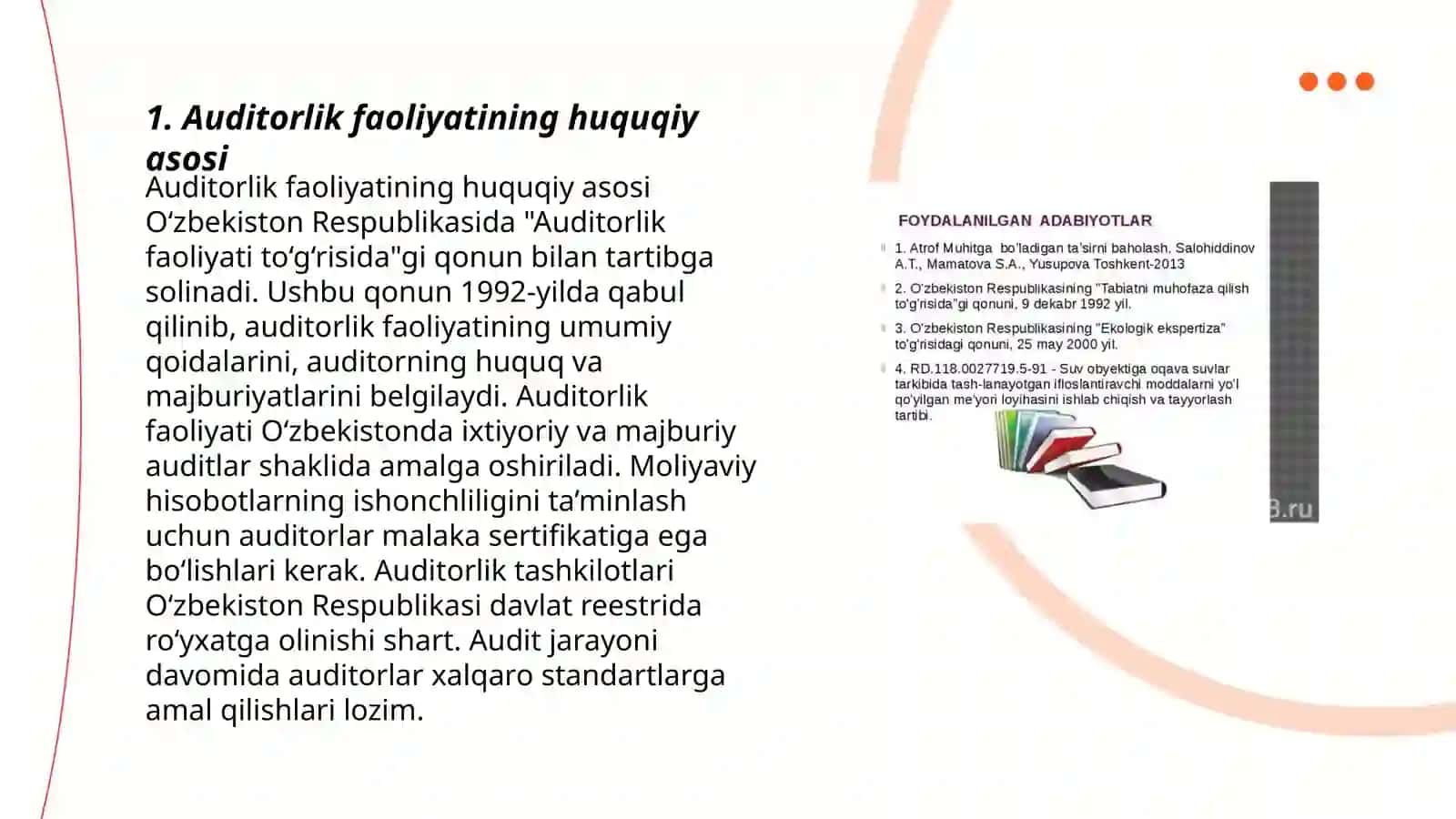 Auditorlik faoliyati toʼgʼrisidagi qonun va boshqa normativ-huquqiy hujjatlar sharhi 3