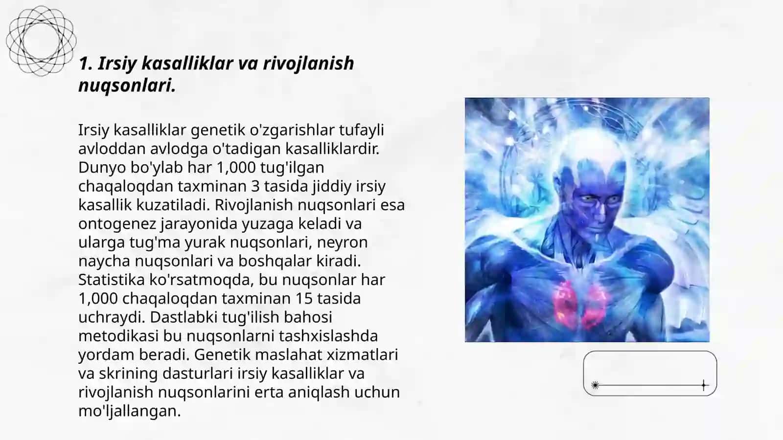 Irsiyat sababli kelib chiqadigan aqliy va jismoniy rivojlanish nuqsonlari 3