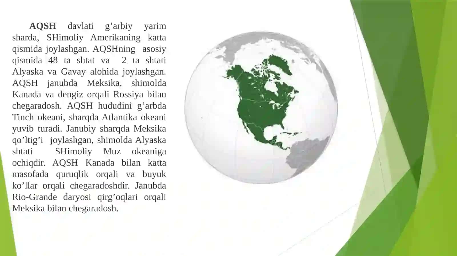 AQSHning geografik o‘rni, tabiiy sharoiti va tabiiy resurslari 3