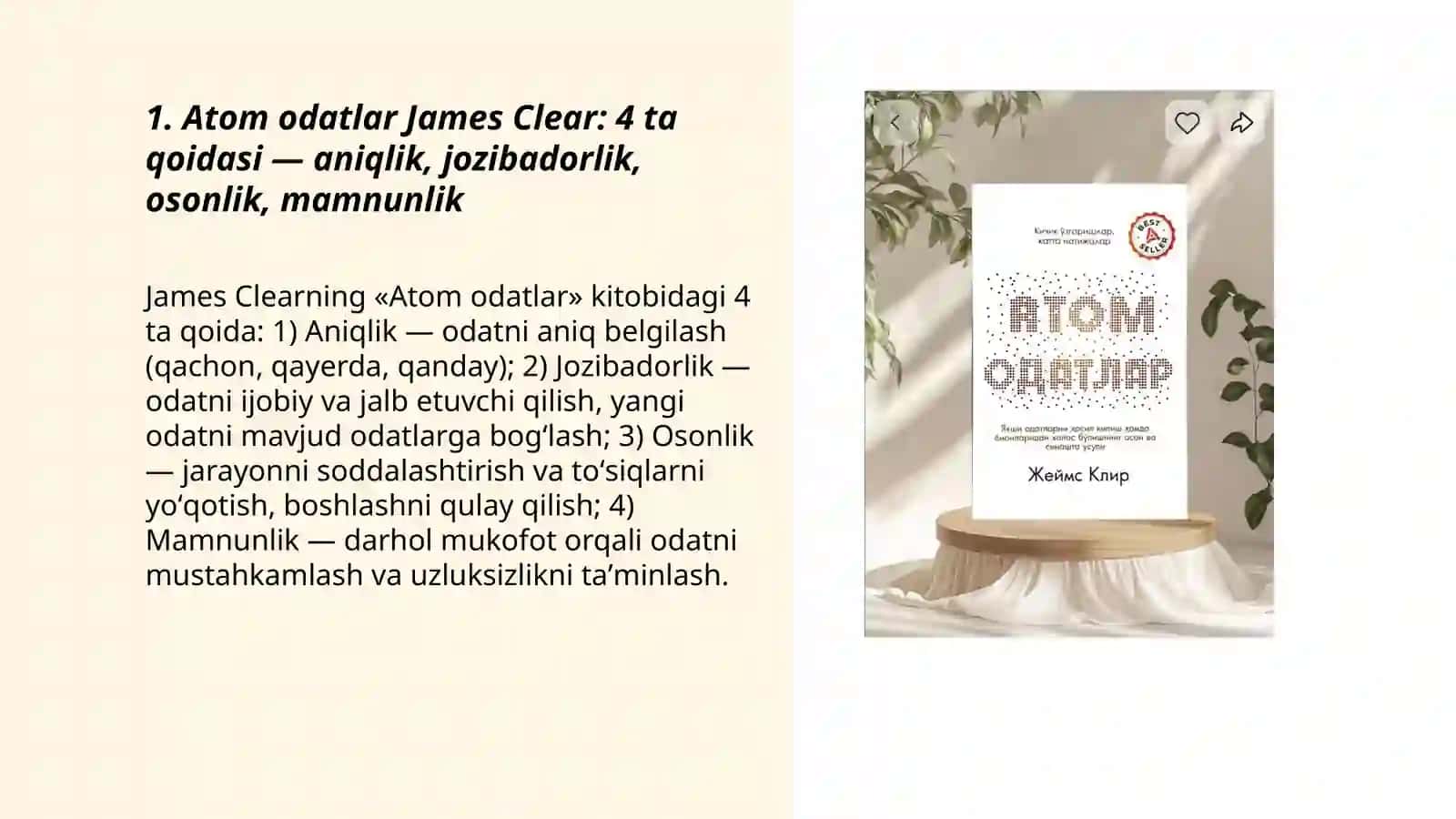 Atom Odatlar James Clear 3