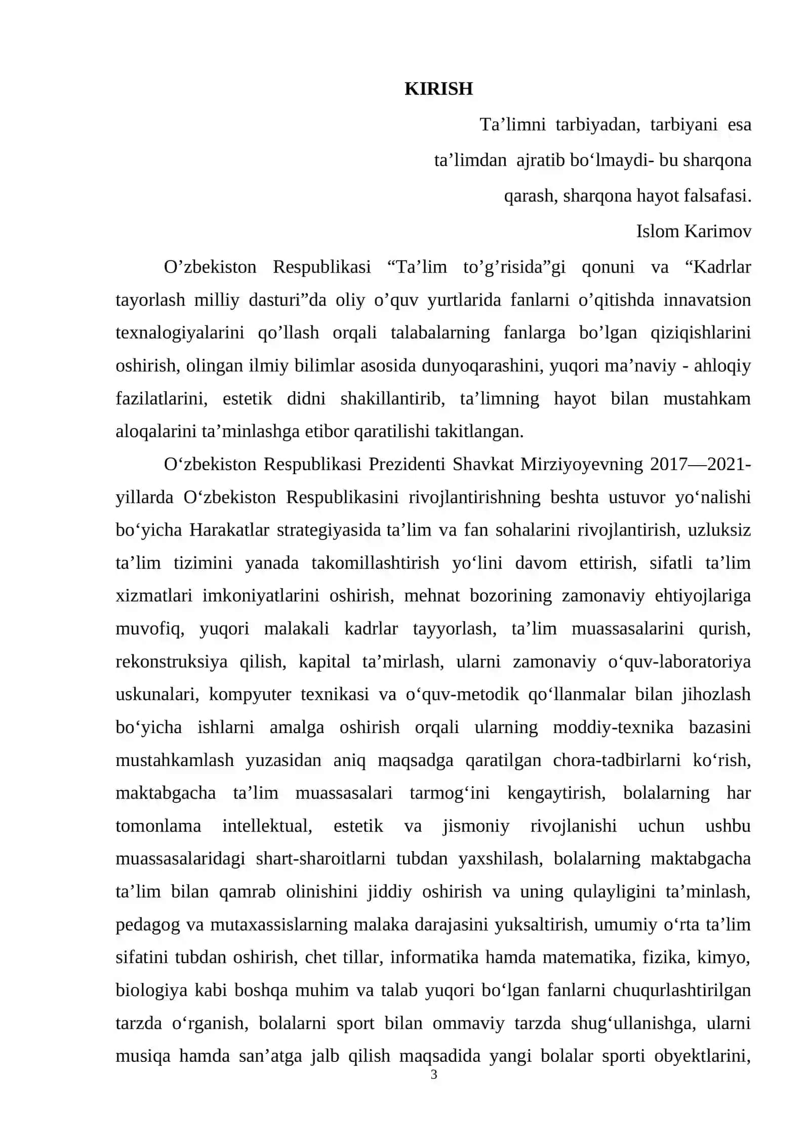 Matematika o‘qitish metodikasi yo‘nalishi - Geometriya fanidan KURS ISHI 3