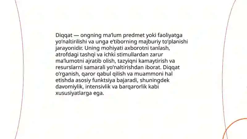 Diqqat haqida tushuncha 3