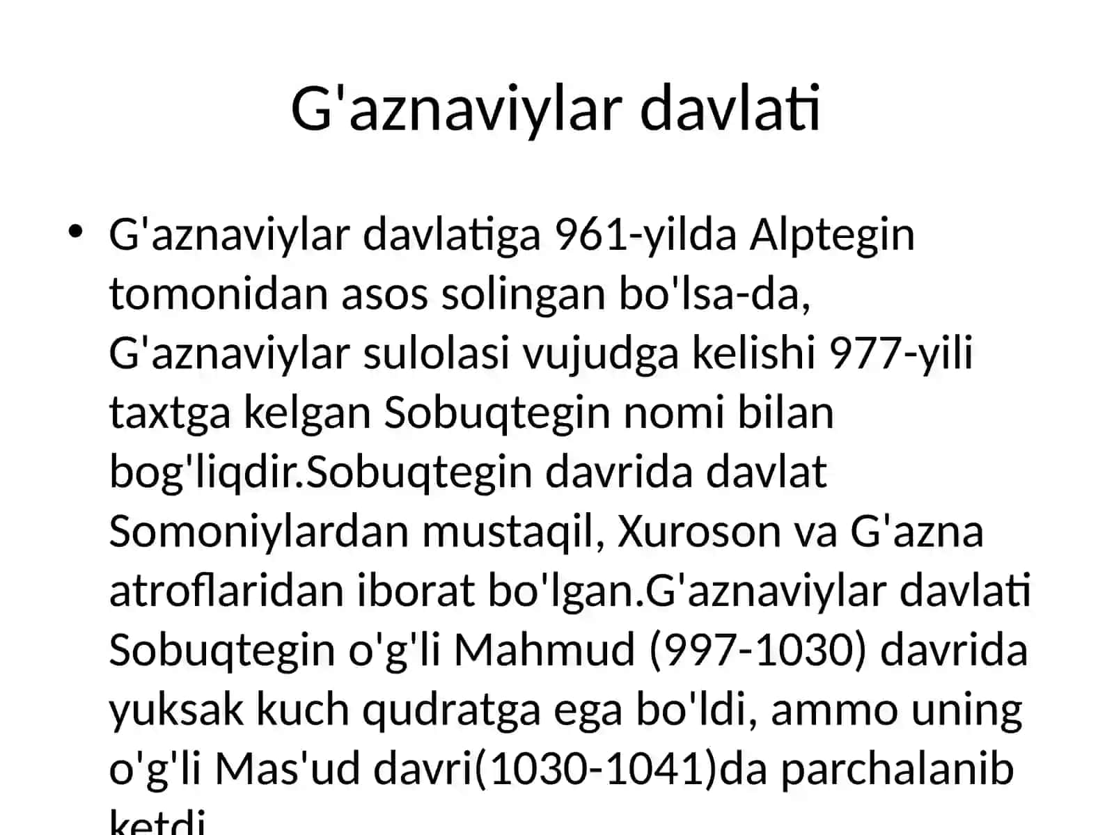 G'aznaviylar va Saljuqiylar davlati boshqaruv tizimi 3