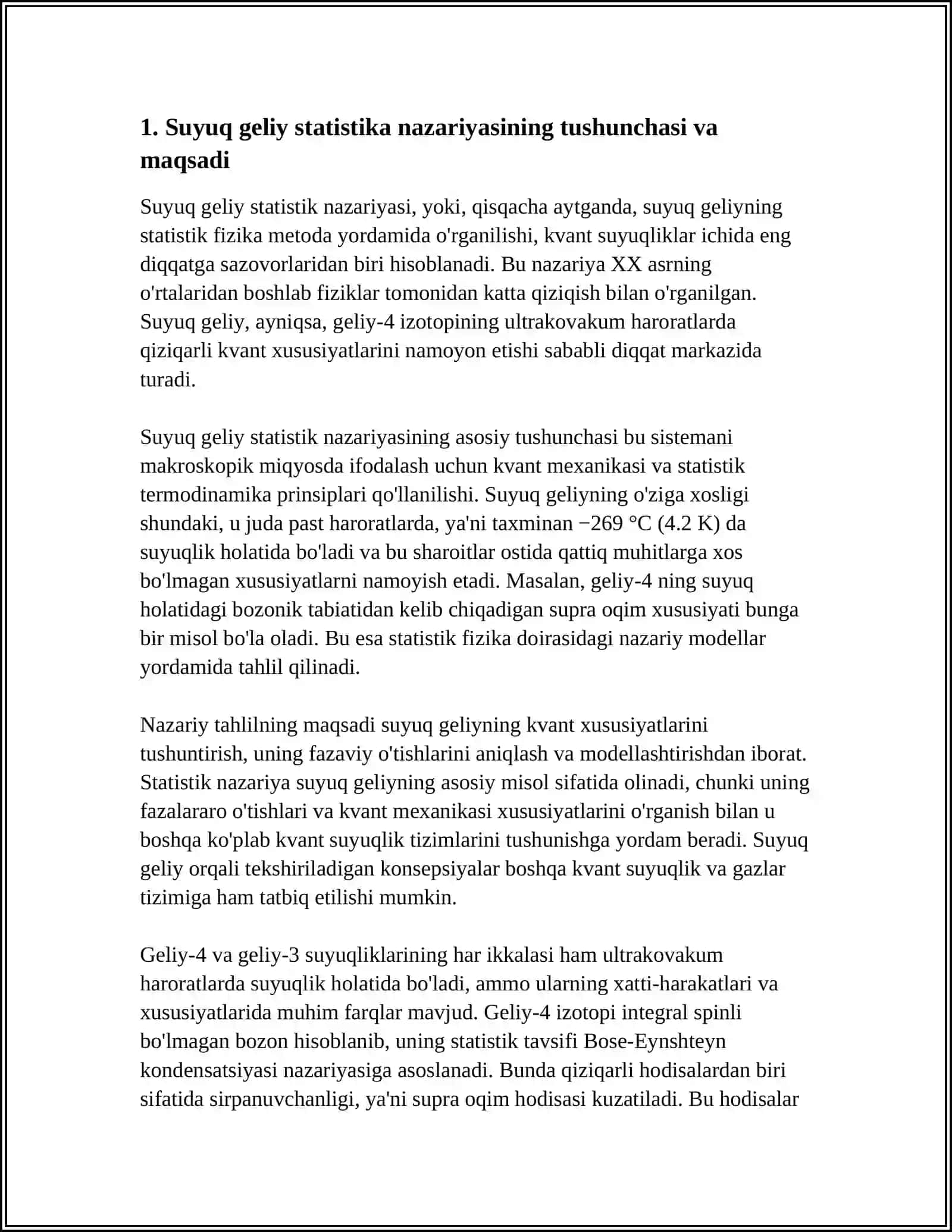 SUYUQ GELIY STATISTIK NAZARIYASI 3