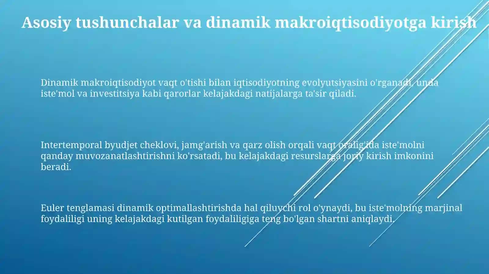 Dinamik makroiqtisodiyot faniga kirish 3
