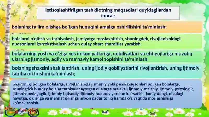 Ixtisoslashtirilgan maktabgacha ta’lim tashkiloti 3
