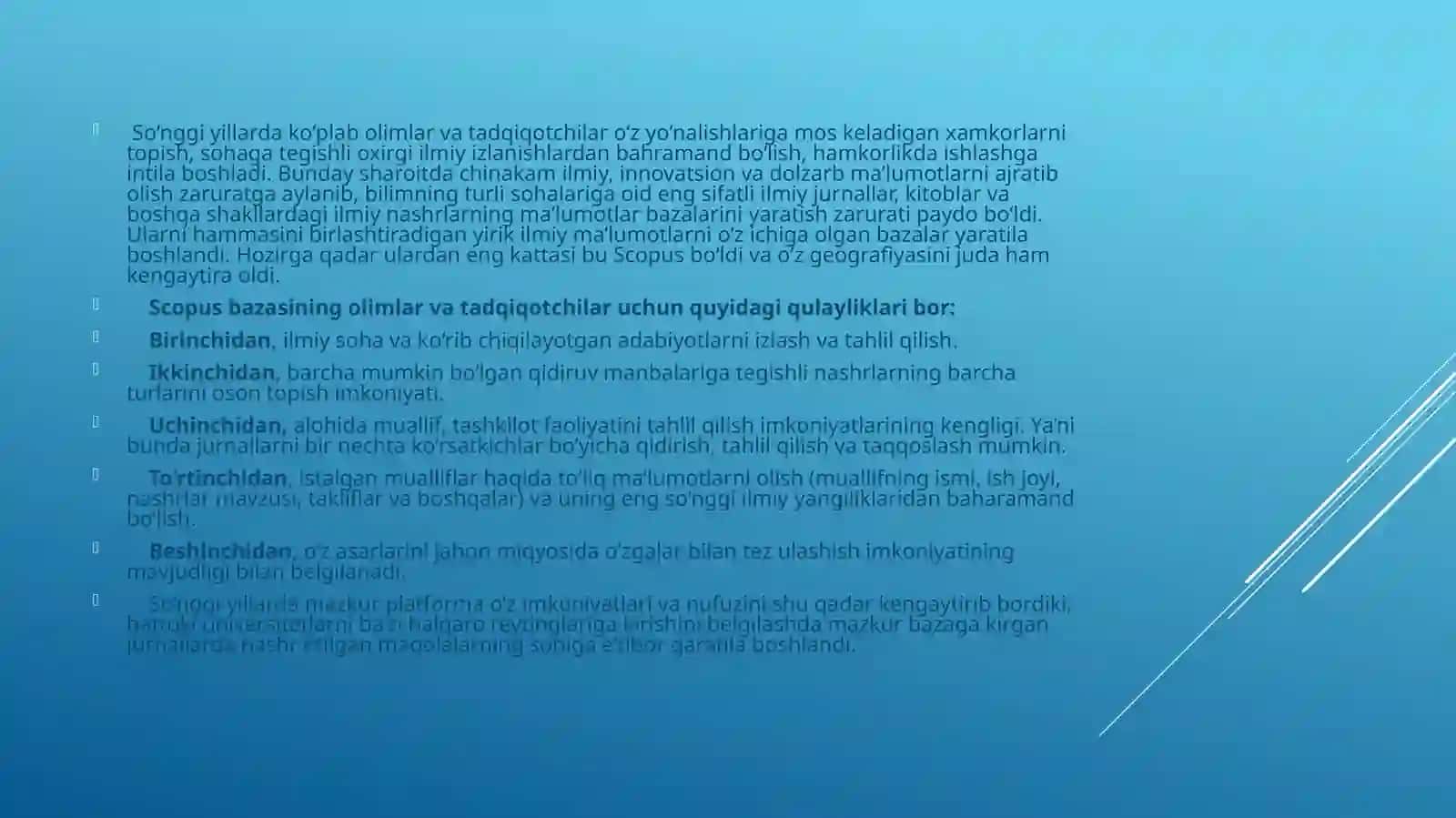 Scopus xalqaro ilmiy ma`lumotlar bazasi 3