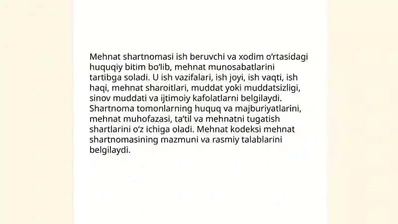 Mehnat shartnomasi 3