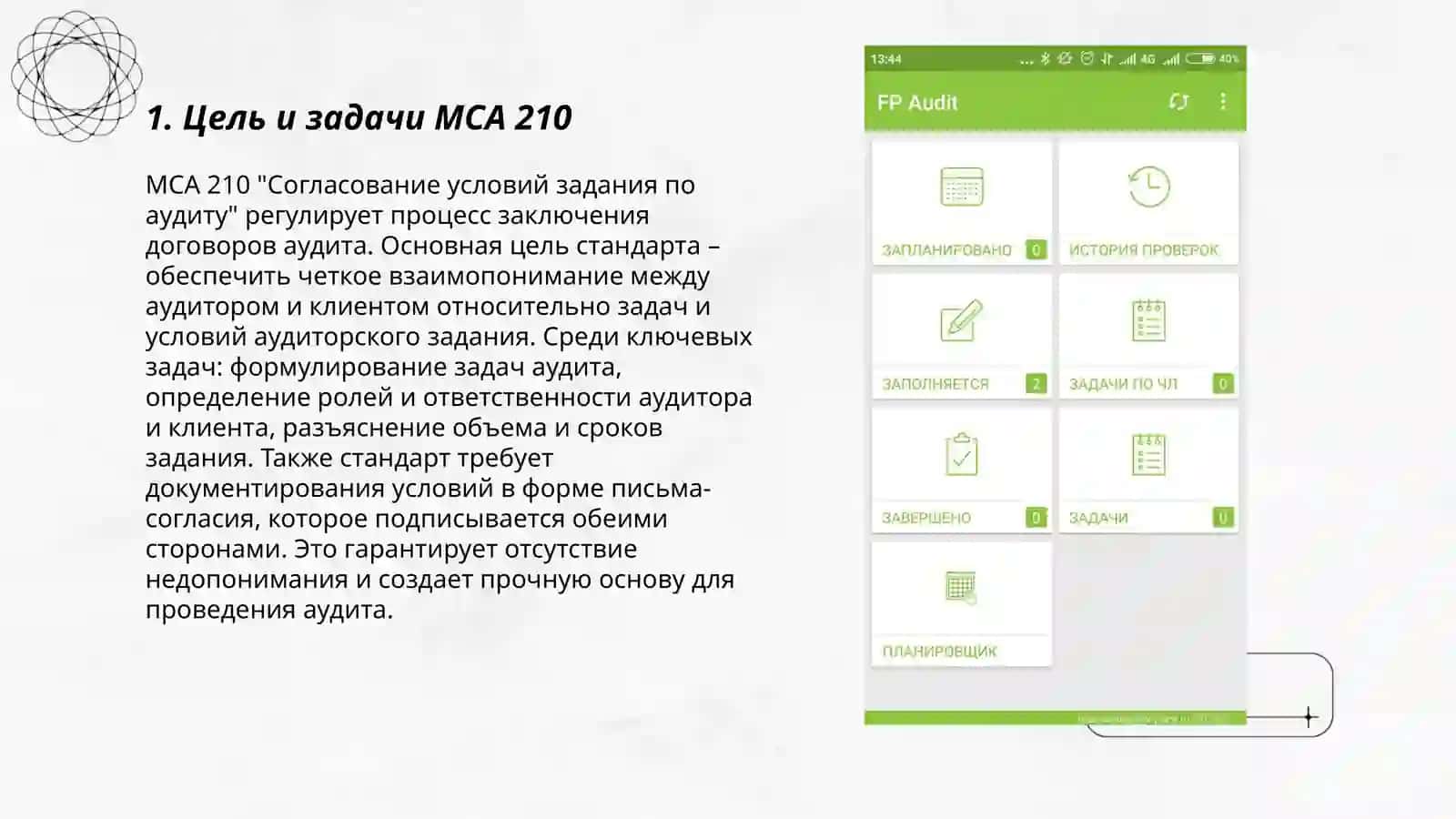 МСА 210 "Согласование условий задания по аудиту" 3