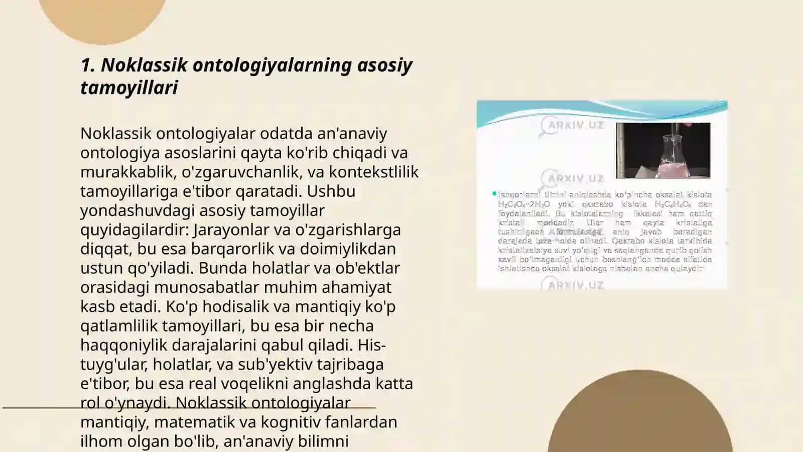 Noklassik ontologiyaning yoʼnalishlari va mohiyati 3