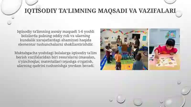 Maktabgacha Ta'limda iqtisodiy Tarbiya 3