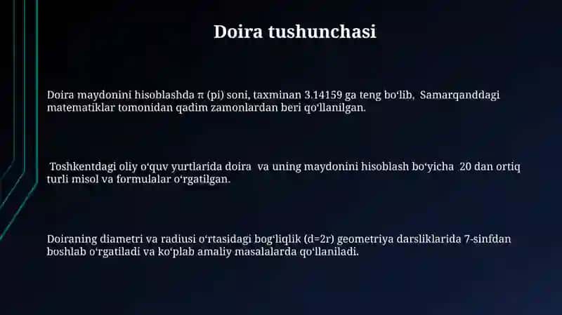 Halqa va maydon tushunchasi 3