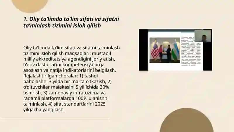 Oliy taʼlim sohasida islohotlar va undan koʻzlangan maqsadlar 3