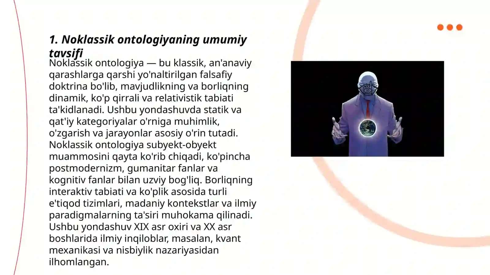 Noklassik ontologiyaning yo' nalishlari va mohiyati 3