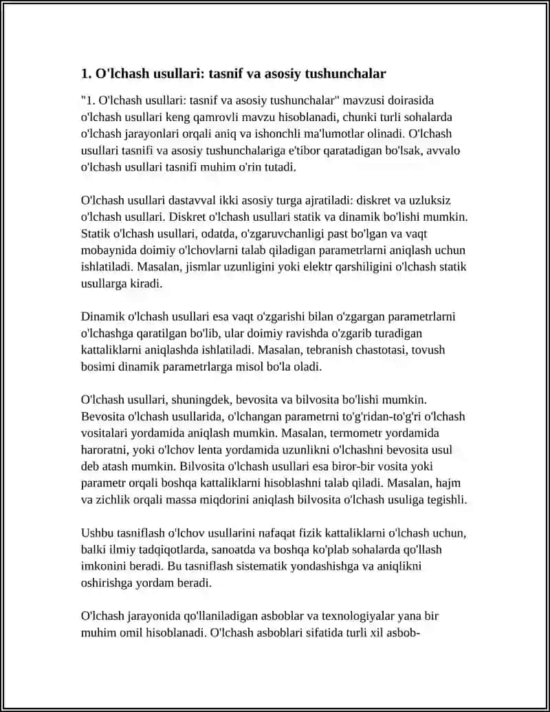 O'LCHASH USULLARI.DISKRE O'LCHASH USULI.STATIK VA DINAMIK O'LCHASH USULI 3