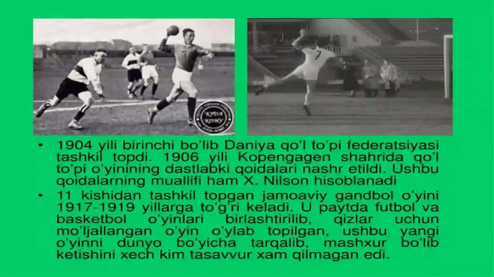 Gandbol o'yinining kelib chiqishi va rivojlanish tarixi 3