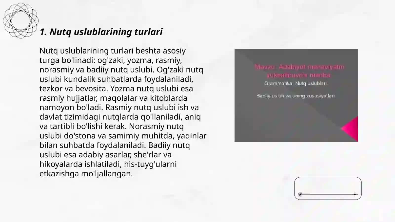 Nutq uslublari mavzusi 3