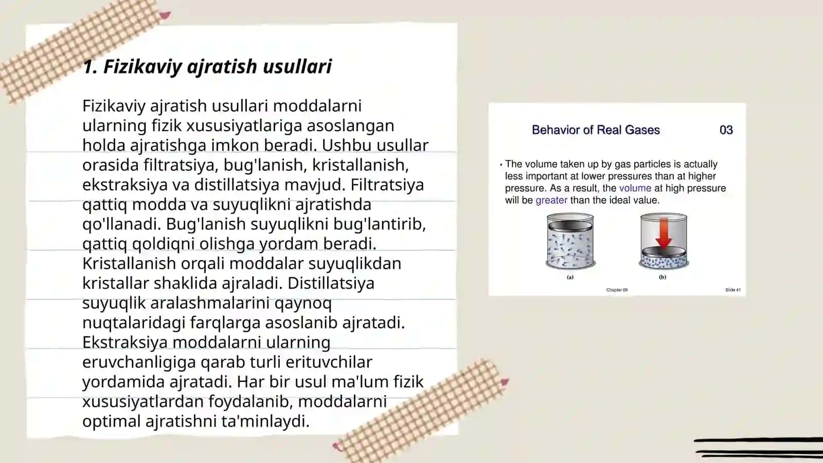 Fizikaviy ajratish usullari 3