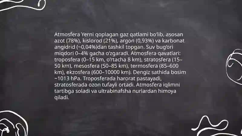 Atmosfera va uning tuzilishi 3